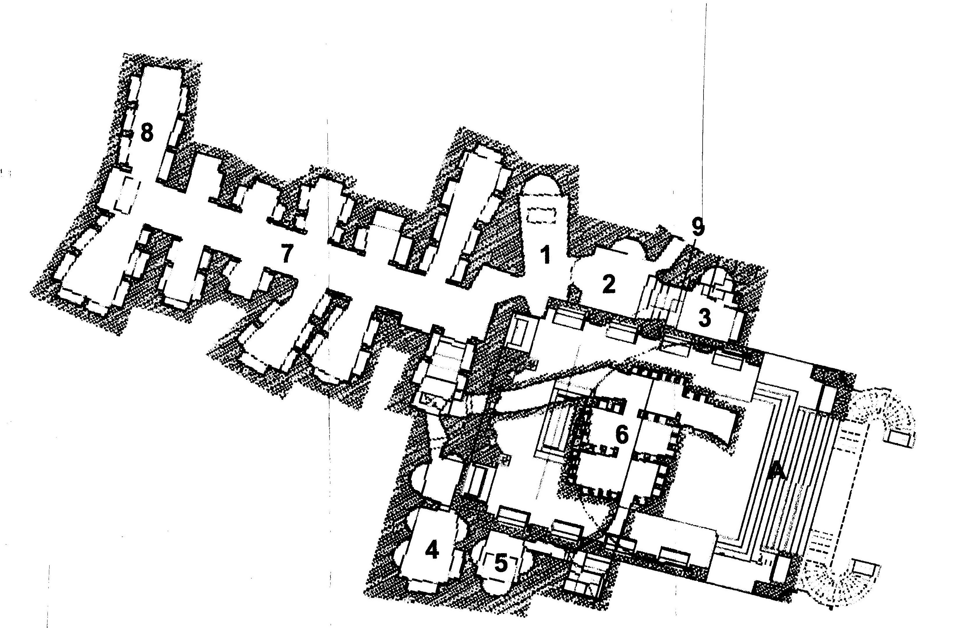 the layout of the catacomb