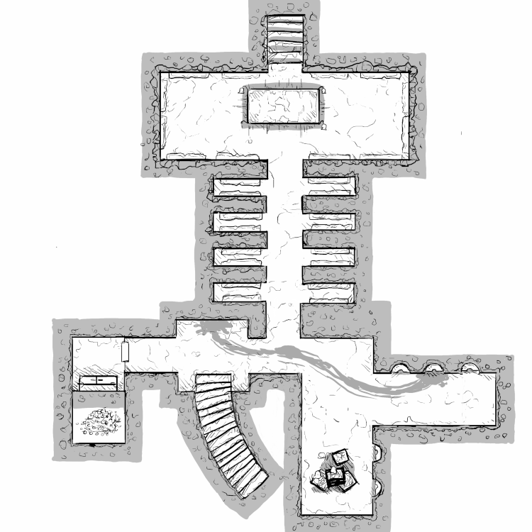 the layout of the catacomb in our dungeon